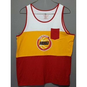 Houston Rockets Vintage Colorway Adidas Tank Top 2XL Fast Shipping Pocketed